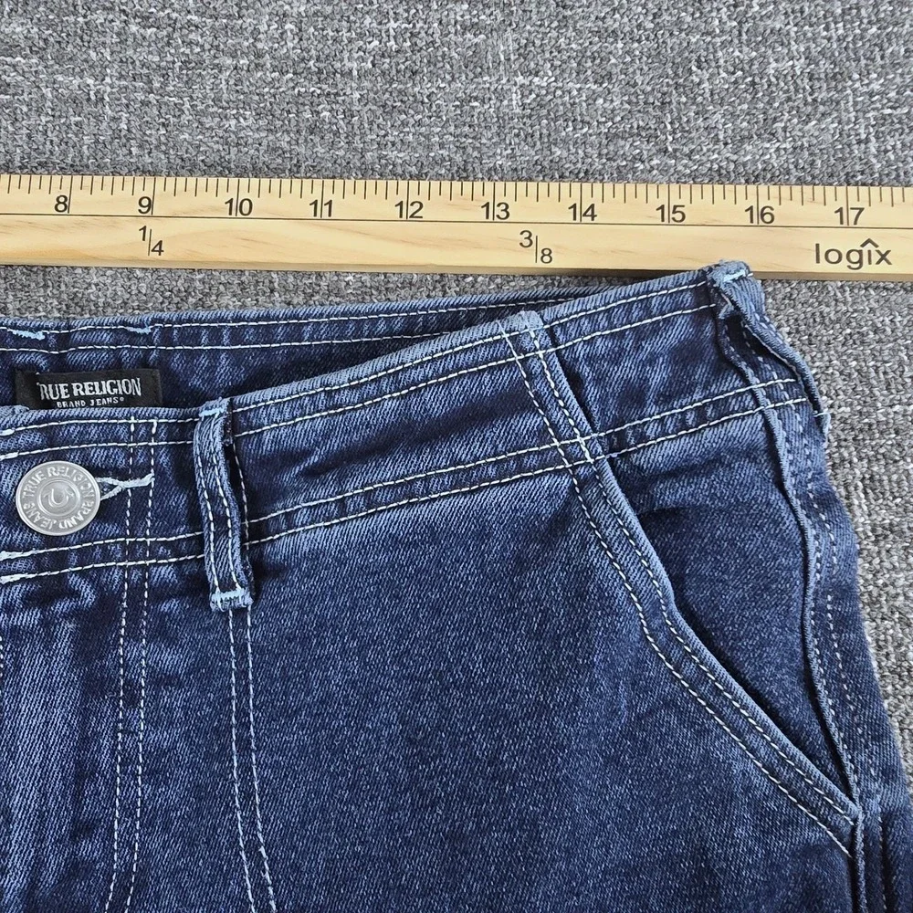 New True Religion Denim Cargo SN Straight Jeans Medium Blue Wash 28 600723
